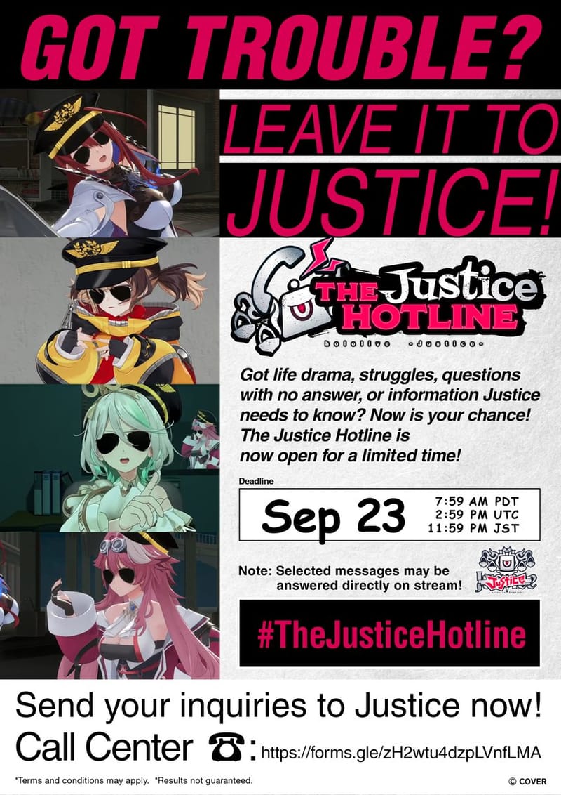 hololive English -Justice-开启The Justice Hotline粉丝投稿