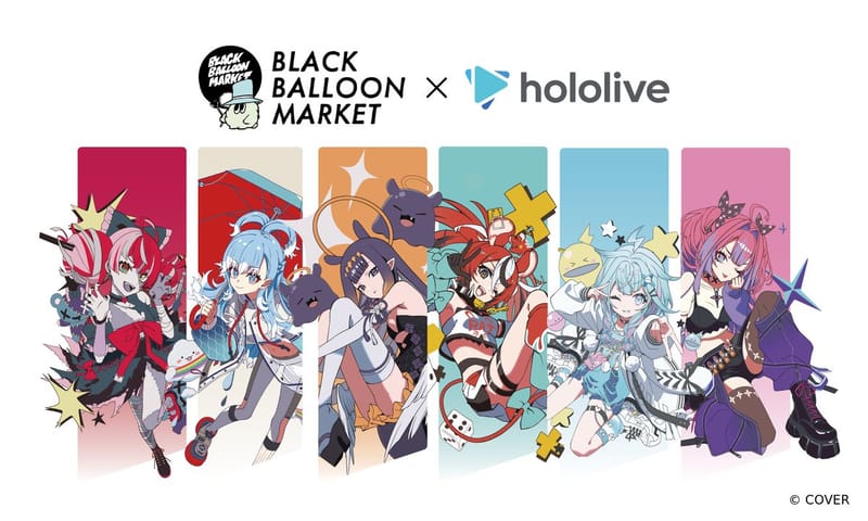 hololive联动BLACK BALLOON MARKET,6名成员主题横须贺夹克开启预购