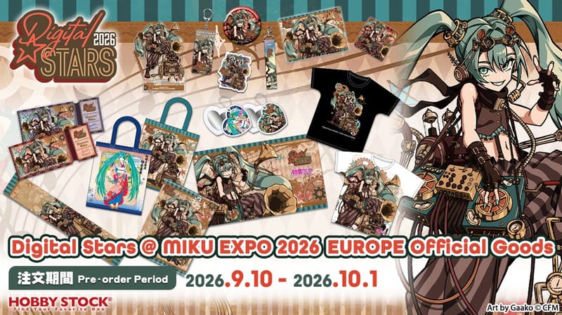 HOBBY STOCK 开放 Digital Stars 2026 EUROPE 周边预约,截至 10 月 1 日正午